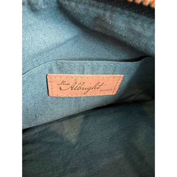 Miss Albright Anthropologie Beaded Clutch Bag Metallic Gold Bird - Picture 7 of 8